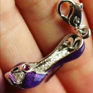 Swarovski marked slipper charm.